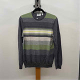 Calvin Klein Men's Size M Gray Striped Sweater