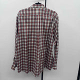 LL Bean Men's Size L Red Plaid Long Sleeve Shirt