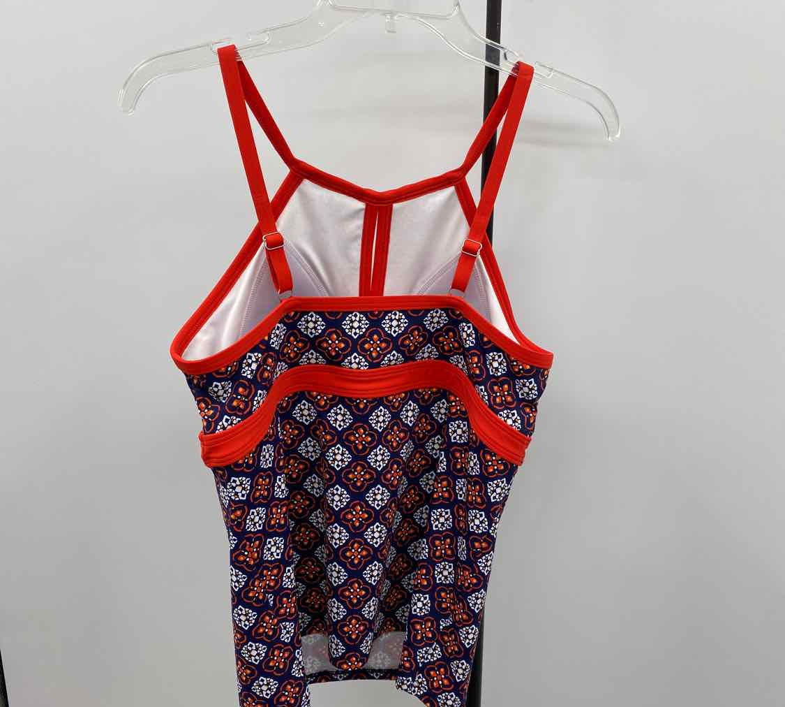 Lands End Women's Size 8 Red medallion Swimsuit - Separate