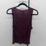 intimately Junior's Size M Wine Ribbed Sleeveless Shirt