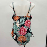 Kona Sol Women's Size XL Black Floral Swimsuit