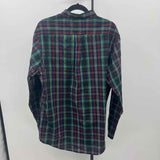 Izod Men's Size L Green Plaid Long Sleeve Shirt