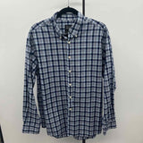 Jos A. Bank Men's Size L Blue Plaid Long Sleeve Shirt