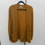 Madewell Women's Size XL Mustard Yellow Ribbed Cardigan