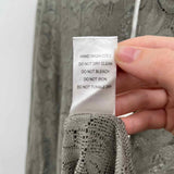 davi & dani Women's Size 2X Olive Lace Long Sleeve Shirt