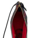 Interior DOONEY & BOURKE Black Tartan Plaid BAGUETTE Shoulder Bag Purse