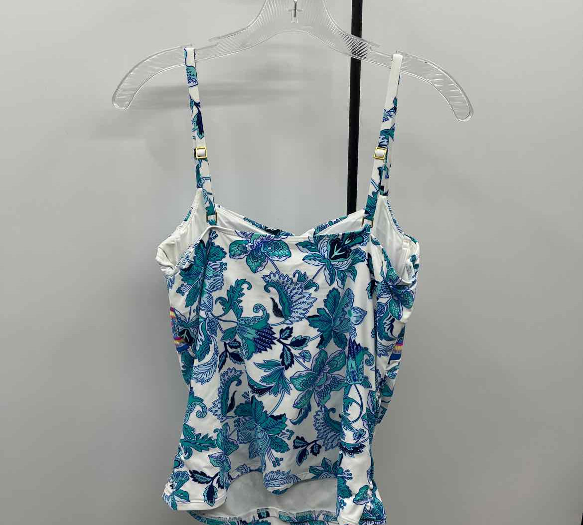 La Blanca Women's Size 12 Teal Floral Swimsuit - Separate