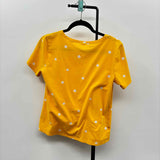 Ann Taylor Women's Size S Yellow Floral Short Sleeve Shirt
