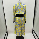 Tory Burch Women's Size 6 Yellow Floral Dress