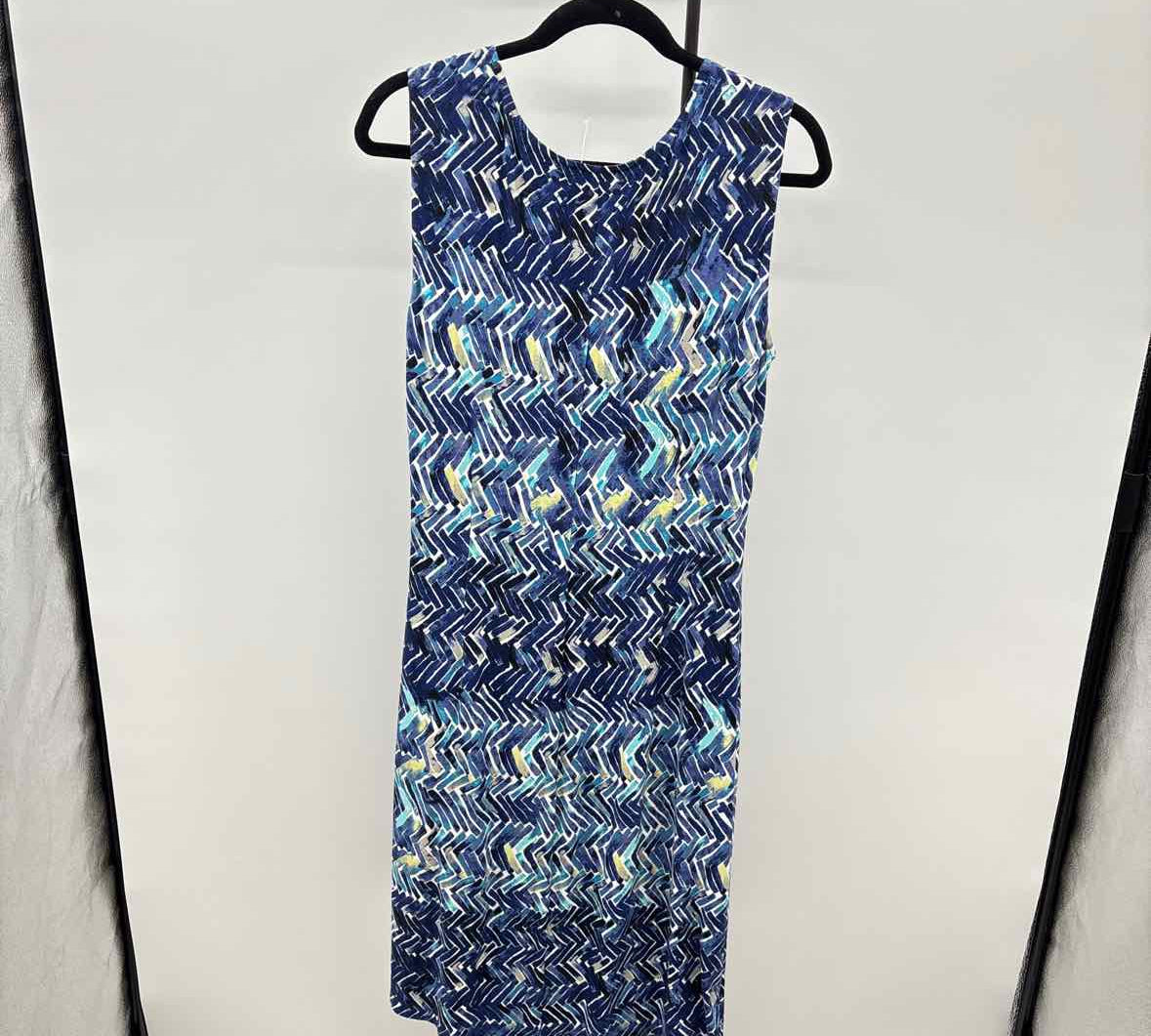 Nic & Zoe Women's Size 6 Blue Herringbone Dress