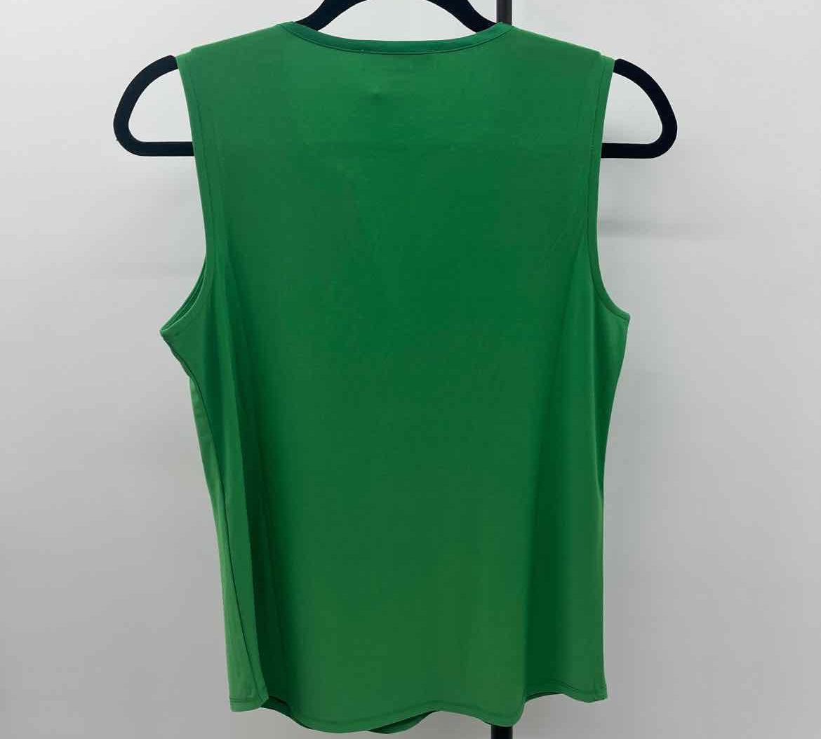 White House Black Market Women's Size S Green Solid Sleeveless Shirt