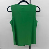 White House Black Market Women's Size S Green Solid Sleeveless Shirt