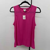 J Crew Women's Size L Pink Solid Sleeveless Shirt
