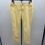 Chico's Women's Size 4 Yellow Solid Jeans