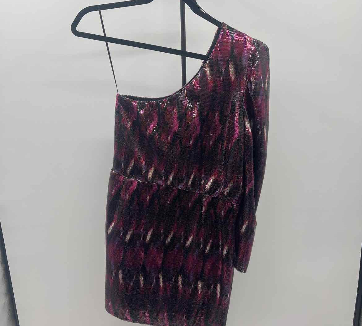 MISA Women's Size 10 Magenta Sequins Gown/Evening Wear