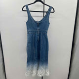 Amanda Uprichard Women's Size 2 Blue Bleached Dress