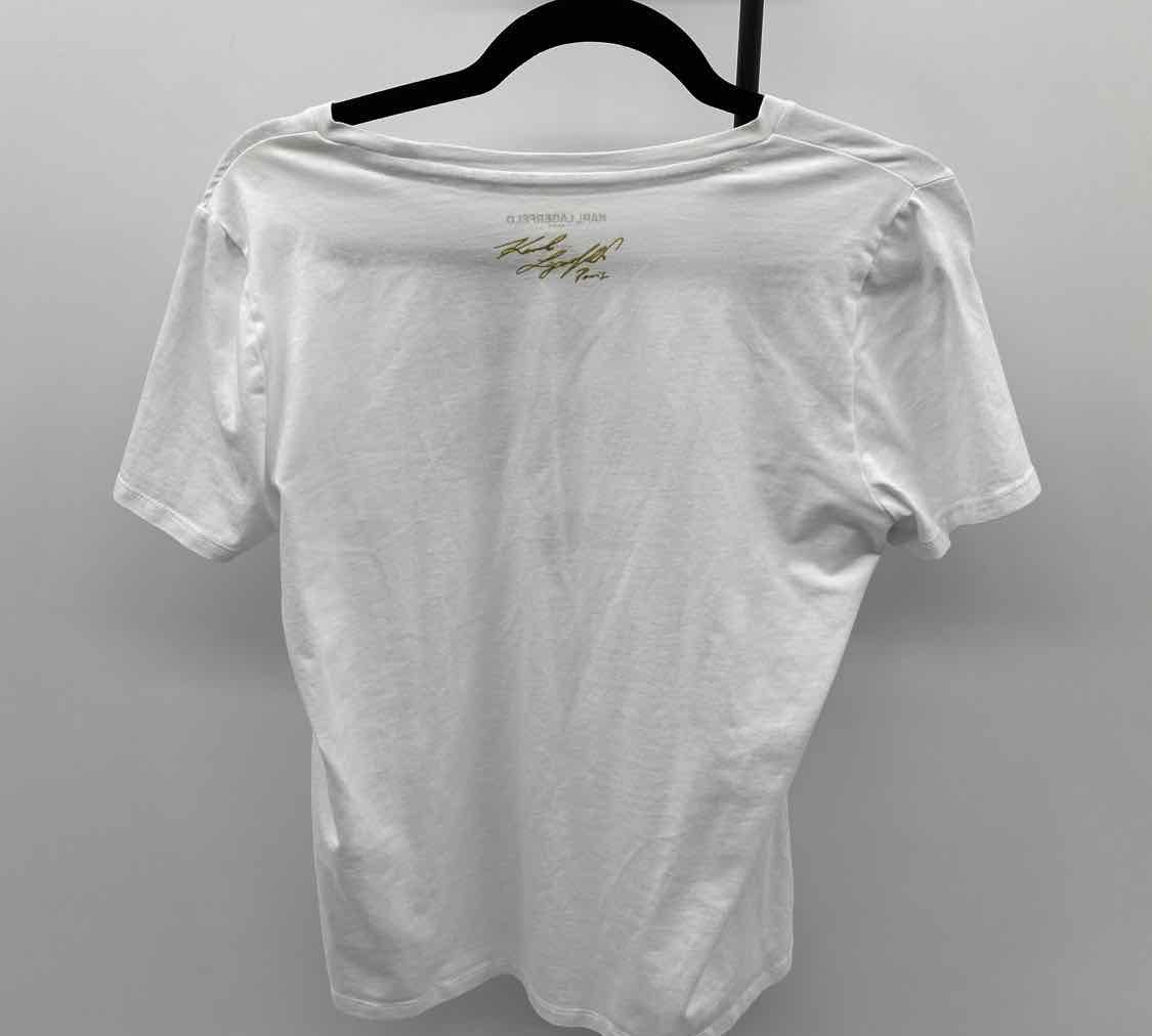 Karl Lagerfeld Women's Size S White Sunglasses T-Shirt