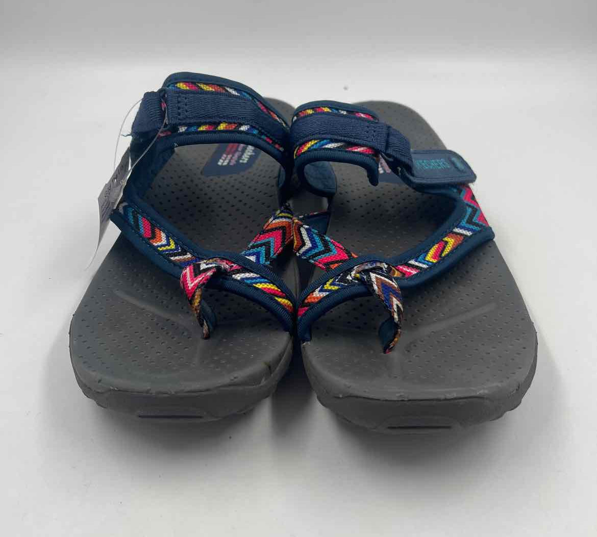 Skechers Women's Shoe Size 10 Blue ZigZag Sandals
