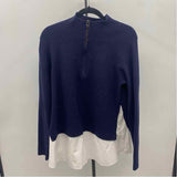 Maeve Junior's Size L Navy Solid Sweater