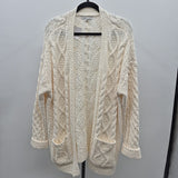 Hooked Up Women's Size L Ivory Textured Cardigan