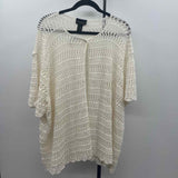 Lane Bryant Women's Size 4X Ivory Textured Cardigan