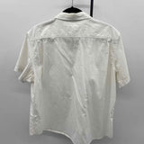 Wildfang Women's Size XXL White Solid Short Sleeve Shirt
