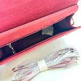 NWT New BADGLEY MISCHKA Wine Vegan Leather Clutch Purse w/Opt Crossbody Strap