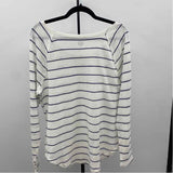 SO Women's Size XL White Stripe Long Sleeve Shirt