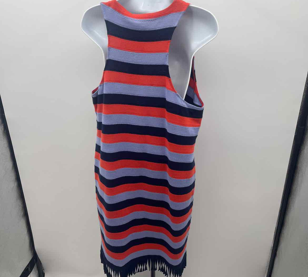 Tory Burch Women's Size 16 Blue Stripe Dress