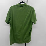 Lands End Men's Size L Green Cotton Solid Short Sleeve Shirt