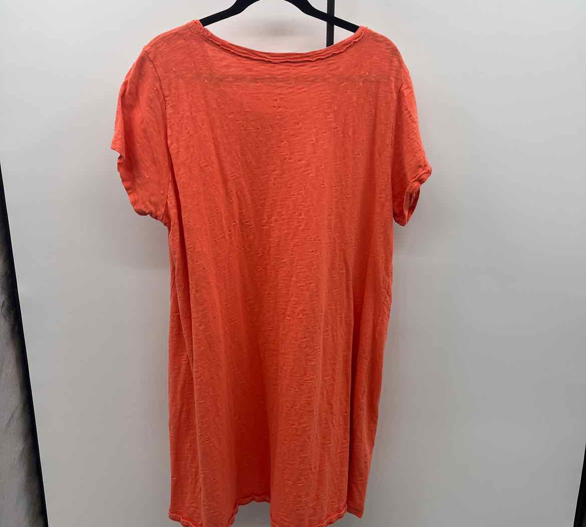 Soft Surroundings Women's Size 20 Orange Textured Dress