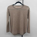 Philosophy Women's Size S Tan Stripe Sweater