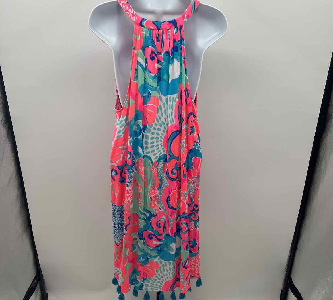 Lilly Pulitzer Women's Size L Pink Abstract Coverup