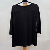 Chico's Women's Size M Black Solid Long Sleeve Shirt