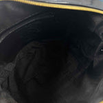 Interior MARINO ORLANDI Black Croc-Embossed Leather Handled Satchel Purse