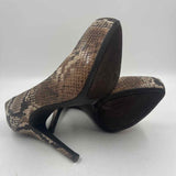 Jessica Simpson Women's Shoe Size 8 Brown Snakeskin Heels