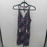 Pink Rose Women's Size 14 Blue Patchwork Dress
