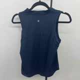 Lululemon Junior's Size 6 Navy Solid Sleeveless Shirt