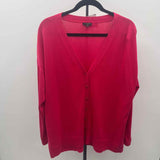 Talbots Women's Size XLP Pink Solid Cardigan