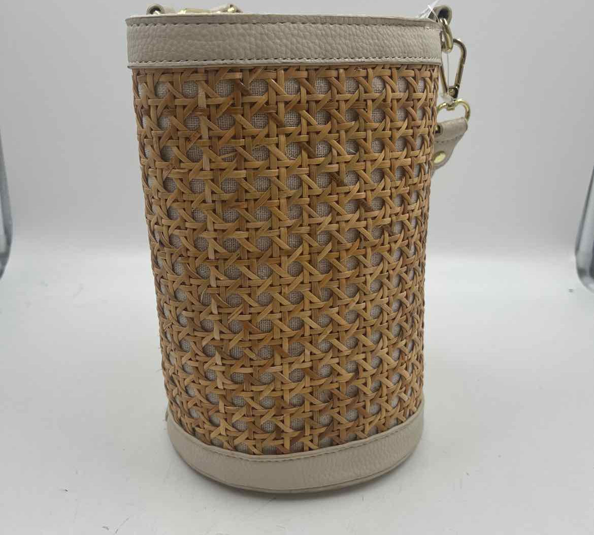 TOMMY BAHAMA Woven Rattan Bucket Bag Purse
