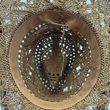 Unbranded Women's Brown Woven Cowboy Hat