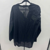 Old Navy Junior's Size XXL Black Solid Long Sleeve Shirt