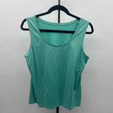 212 Women's Size M Green Solid Sleeveless Shirt