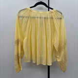 Aerie Women's Size S Yellow Leaf Long Sleeve Shirt