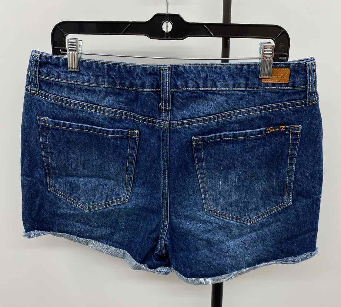 Seven 7 Women's Size 10 Blue Distressed Shorts