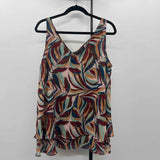 Lane Bryant Women's Size XL Multi-Color Leaf Sleeveless Shirt