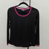 Golftini Women's Size S Black Solid Long Sleeve Shirt