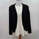 Jessica H Women's Size 2X Black Solid Cardigan
