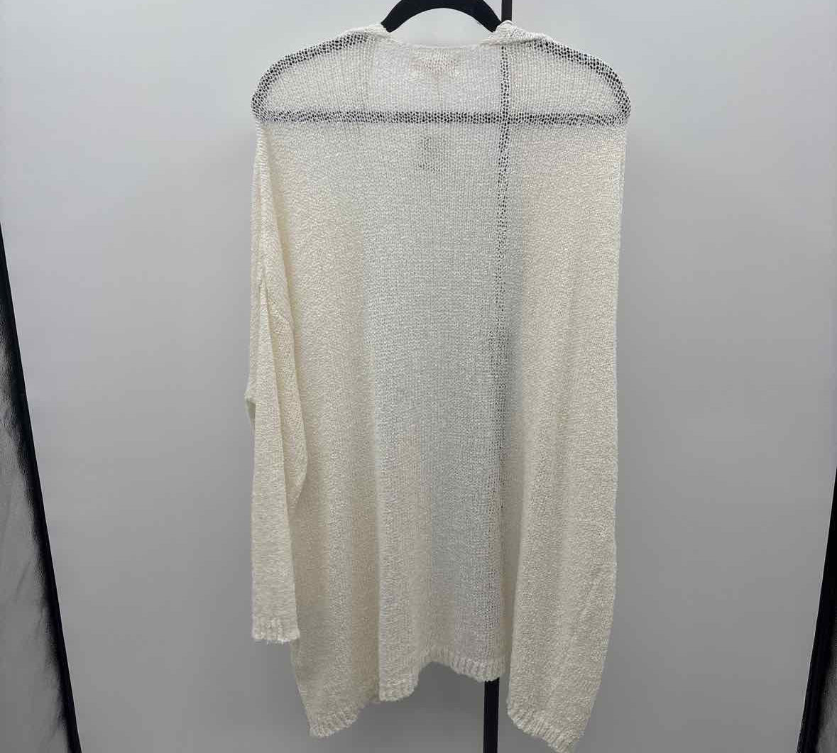 Confess Women's Size XL White Knit Cardigan