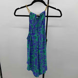 Lilly Pulitzer Women's Size S Blue Elephants Sleeveless Shirt